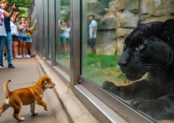 Puppy Slips Into Panther Enclosure – What Zookeepers Catch on Camera Is Unbelievable!